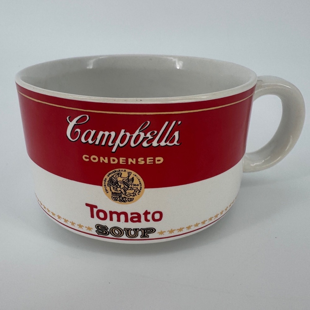 Campbell's Westwood Soup Mug Red White 1994 Vintage Tomato Soup Label